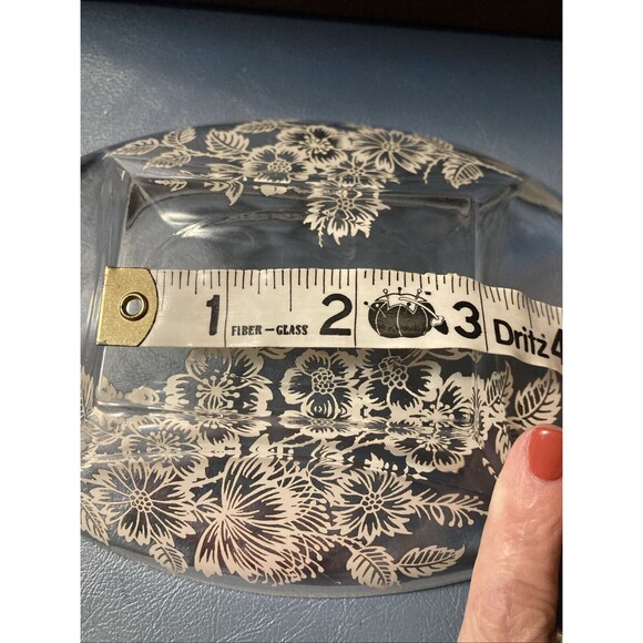 Vintage Martinsville Silver Overlay Oval Candy , Pickle, Relish Dish 8" x 5" x 2 - Picture 9 of 12